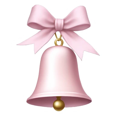 pale pink christmas bell sticker