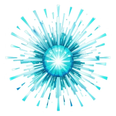 Glitter Cian Explosion sticker