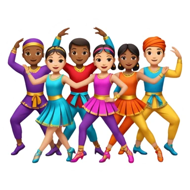 dancer sfrom different backgrounds  sticker