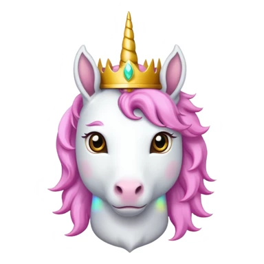 unicorn wearing crown sticker