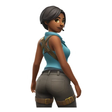 female fortnite skin with a big bum sticker