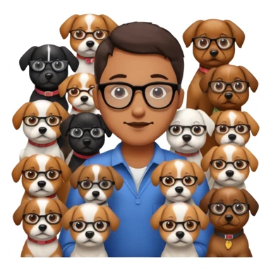 a professional graphic designer, has a lot of dogs sticker