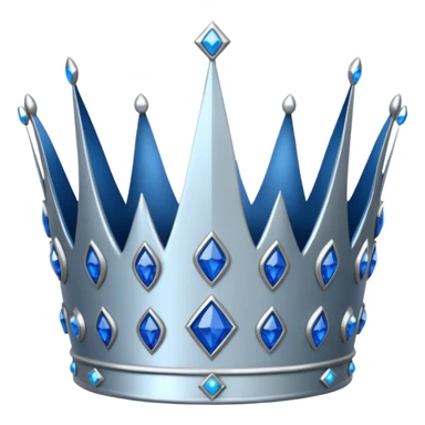 Redsilver crown with blue diamonds sticker