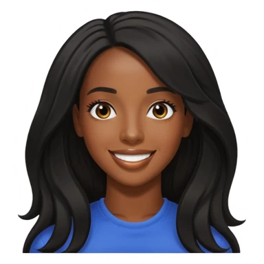 Kelly Rowland with black long hair sticker