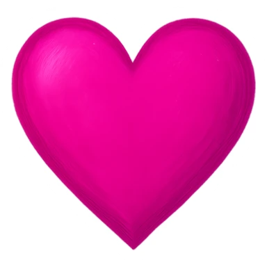 heart with a bright fuchsia color, digital illustration, no background sticker