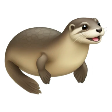 loutre sur une tortue sticker