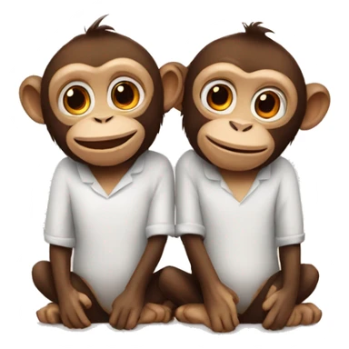 Two Monkeys in love  sticker