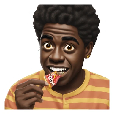 Kodak black eating one peice of candy sticker