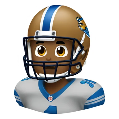 Lions football player sticker