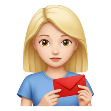 girl with card sticker