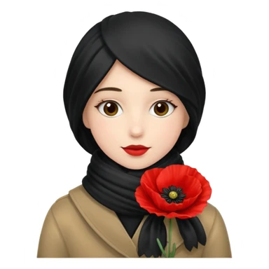 Poppy with muffler sticker