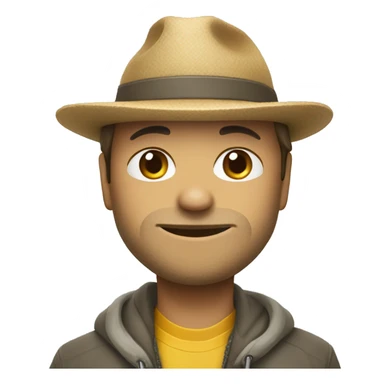 chill ourangutan with hat  sticker