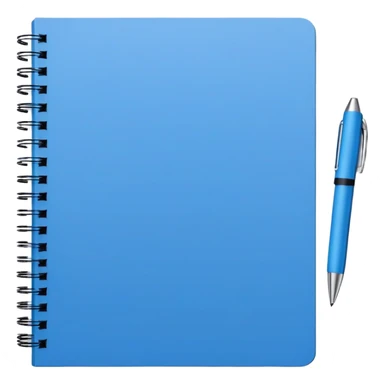 blue spiral notebook sticker