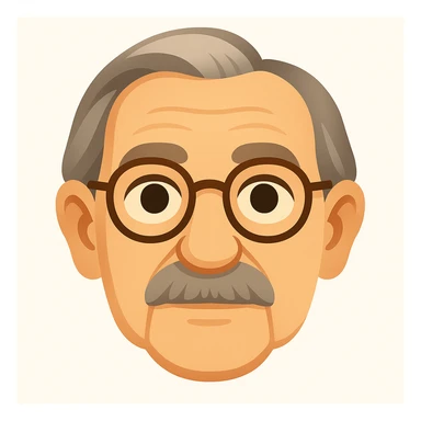 Reduce the number of freckles and age spots, and make the portrait less realistic and more stylized, keeping an emoji-like look and Hans Jonas resemblance. sticker