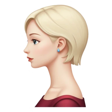 woman neck in profile sticker