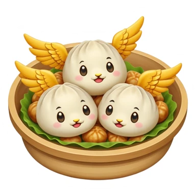dumpling with wings sticker