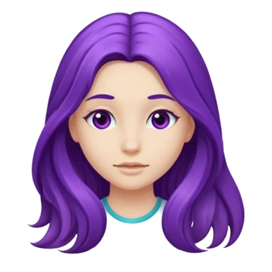 Purple girl sticker