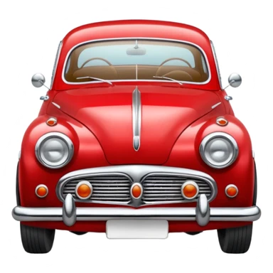 Illustrate a classic vintage car with chrome details & round headlights. sticker