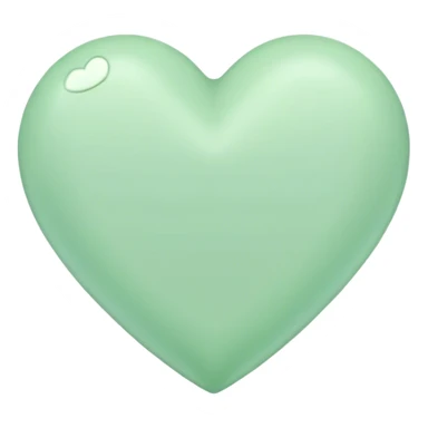 pastel green heart sticker