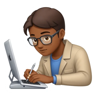 computer programmer writing code sticker