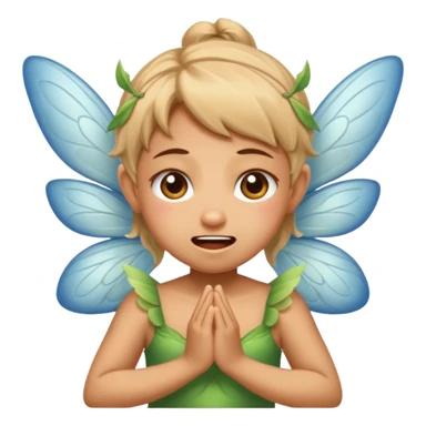 A little fairy, with wings,  , do more different emotional, she cry, smail  tayd , angry, hungry, sticker