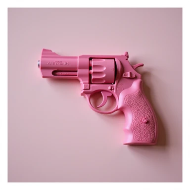 Pink heart pistol sticker