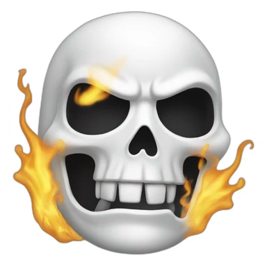white ghost rider sticker