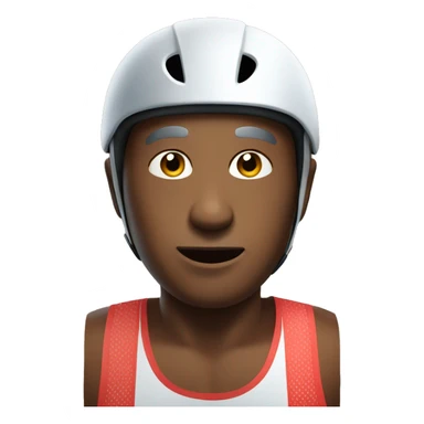 man at the start of a race sticker