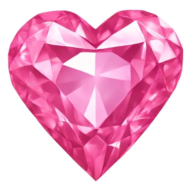 Pink sparkling diamond heart sticker