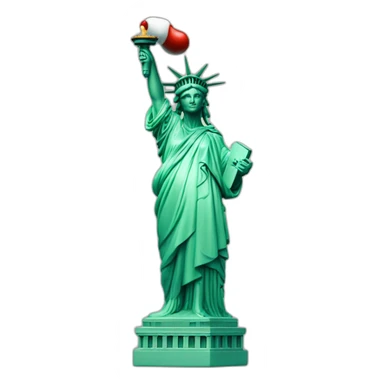 Statue of liberty  dess like santa claus sticker