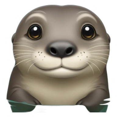 Loutre sur un dauphin sticker
