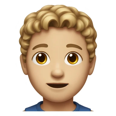 realistic portrait of a boy with light brown hair sticker