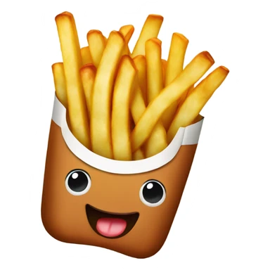 French fries with a wiener sticker