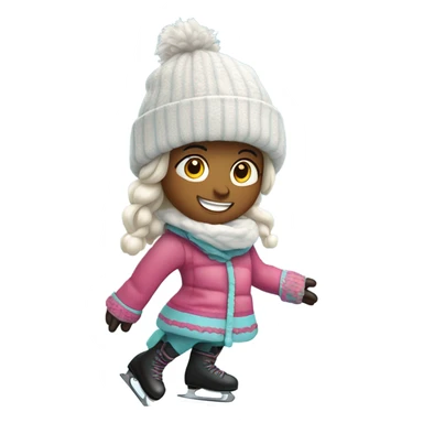 Bailey ice skating on Pluto  sticker