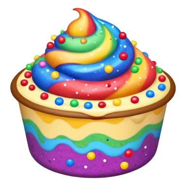 Rainbow galaxy starry pudding sticker