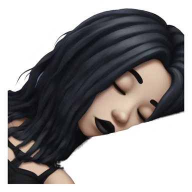 Goth girl sleeping sticker