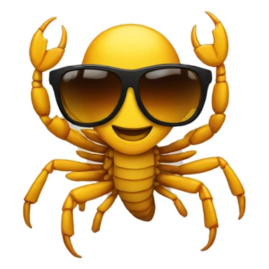 Scorpion with sunglasses sticker