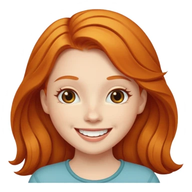 Gorgeous Ginger girl joyous smile sticker