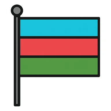 Karelia nationalist flag, horizontal tricolor, vivid colors, no text, icon sticker