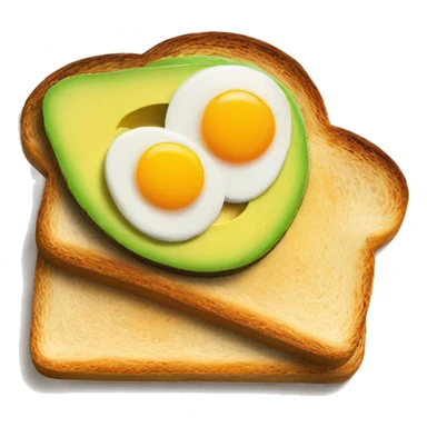 toast with egg and avocado on top sticker