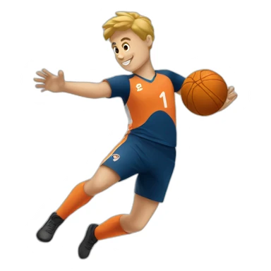 handballeur qui saute sticker