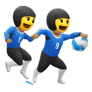 goalball paralímpico, tirado al piso parando el balon con el estomago  sticker