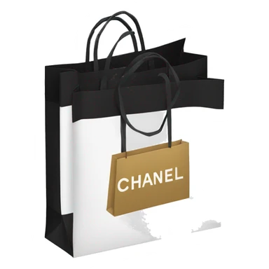 Chanel Prada paper shopping bags sticker