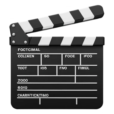 movie clapperboard mid-snap sticker