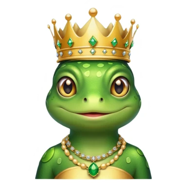 female frog in royal outfit sticker