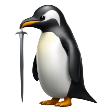 Knight penguin blade sticker