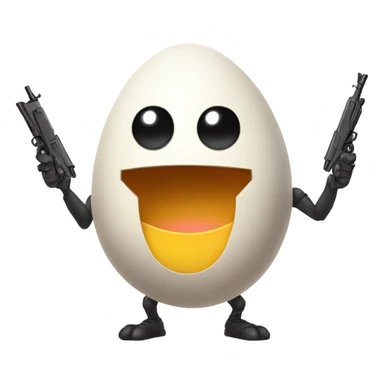An egg with legs and arms  sticker
