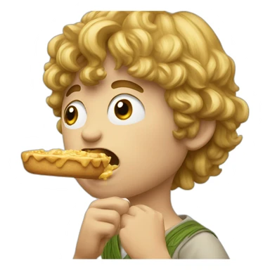 peregrin flacon eating sticker