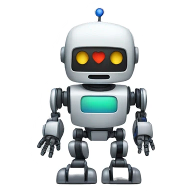Robot for AI jobseeker  with 4F45DC color elements sticker