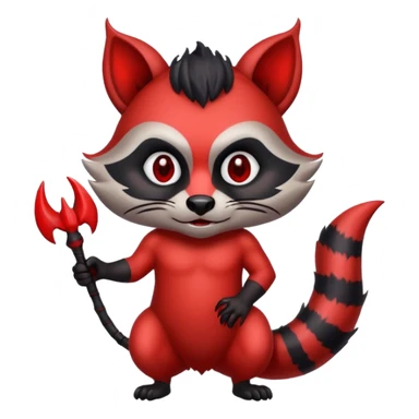  raccoon devil hybrid  sticker